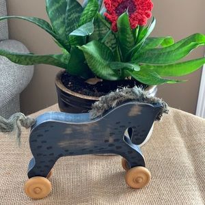 Wooden Horse on Wheels